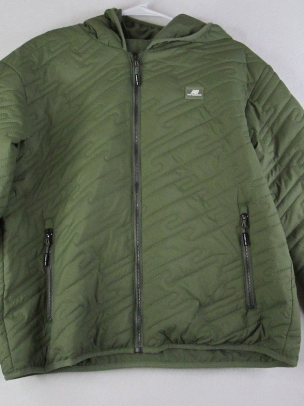 New Balance Puffer Green Quilted Hooded Jacket Women's Large NWT